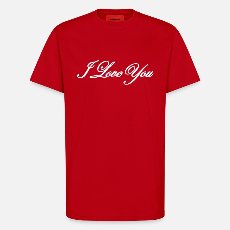 I love you - T-Shirt - made by SPREAD - red