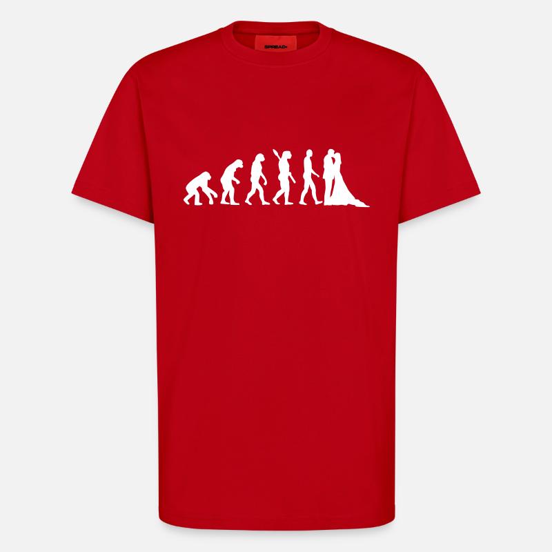 Evolution Wedding - T-Shirt - made by SPREAD - red