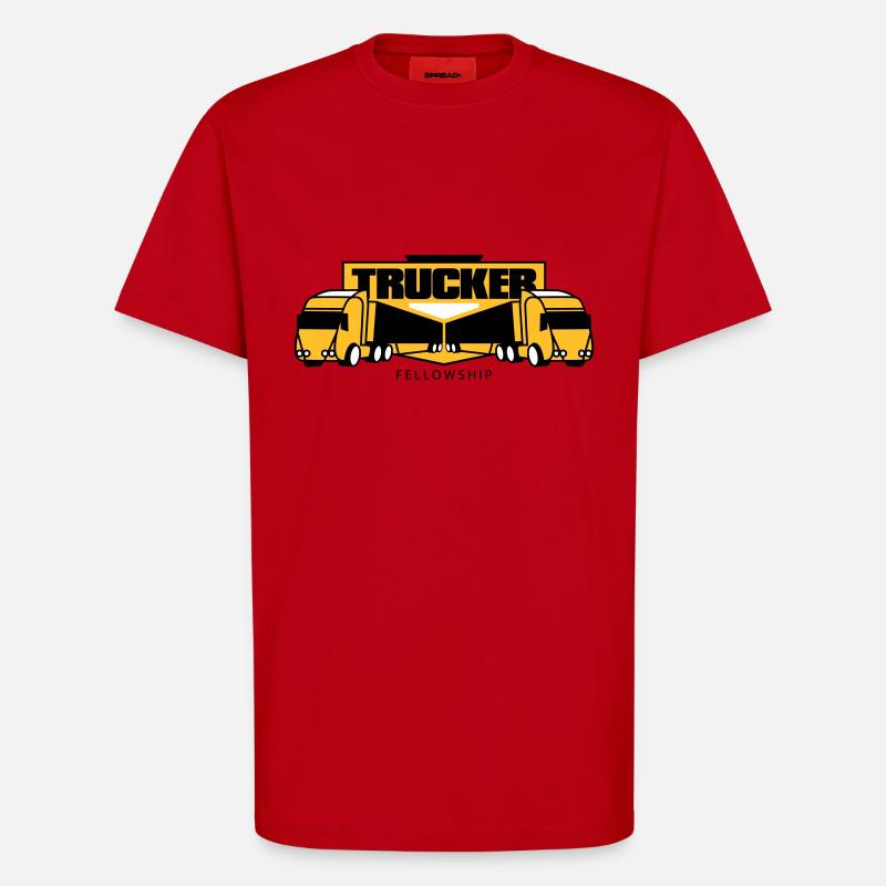 Trucker community - T-Shirt - made by SPREAD - red