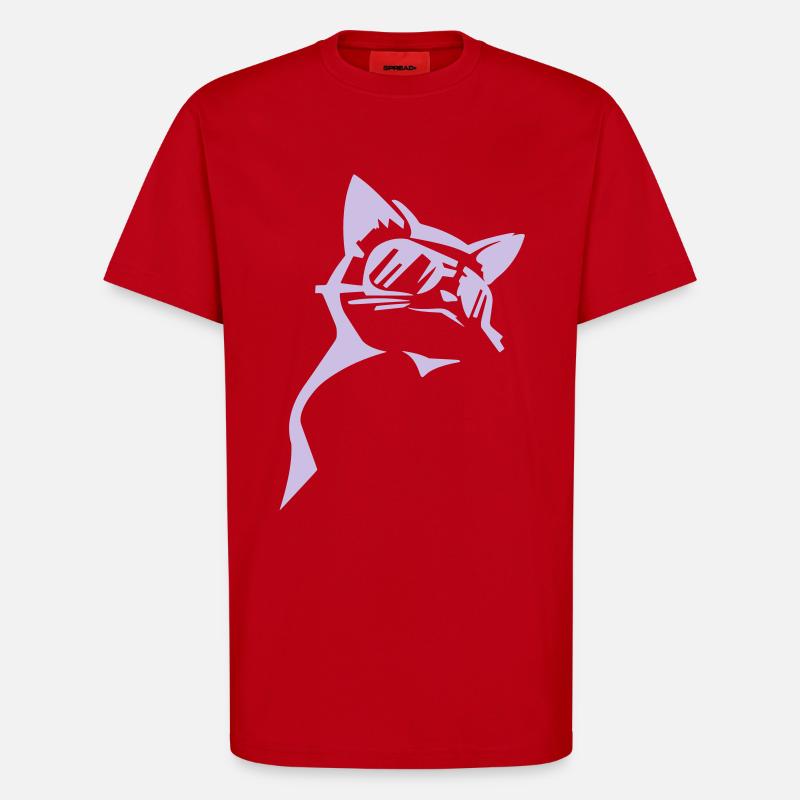 Mode-Katze von Custom - T-Shirt - made by SPREAD - Rot