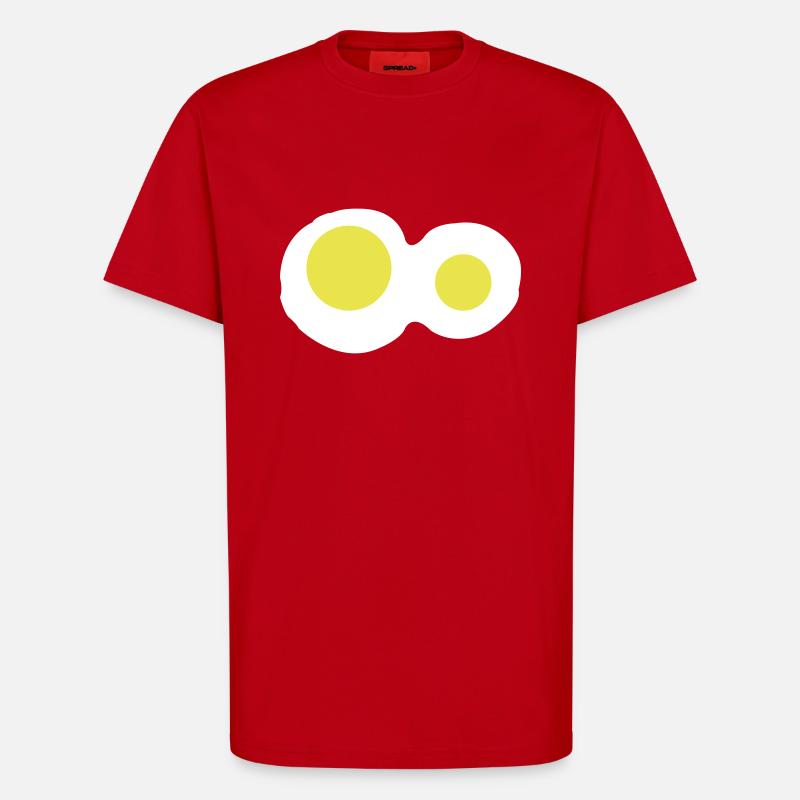 Fried eggs - T-Shirt - made by SPREAD - red