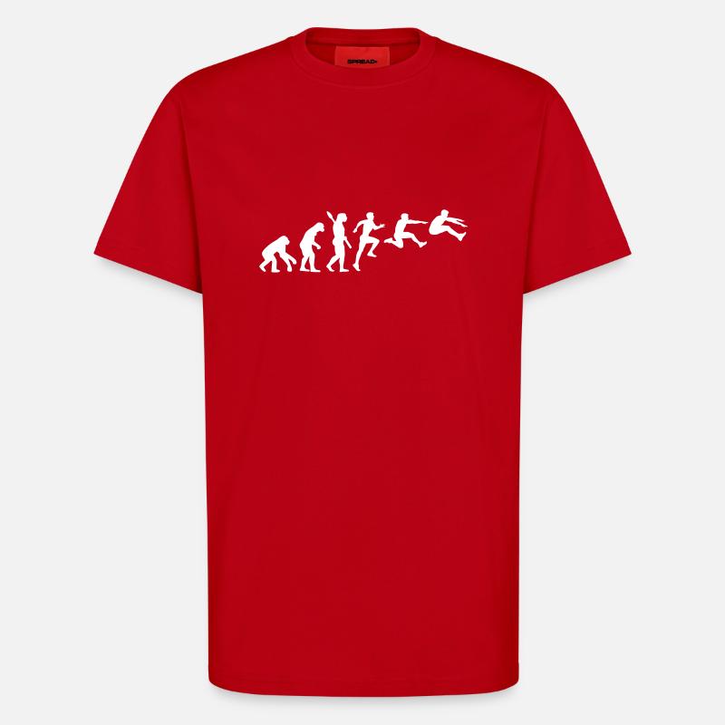 Evolution Long jump - T-Shirt - made by SPREAD - red