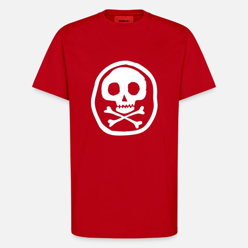 Schädel & Knochen - T-Shirt - made by SPREAD - Rot