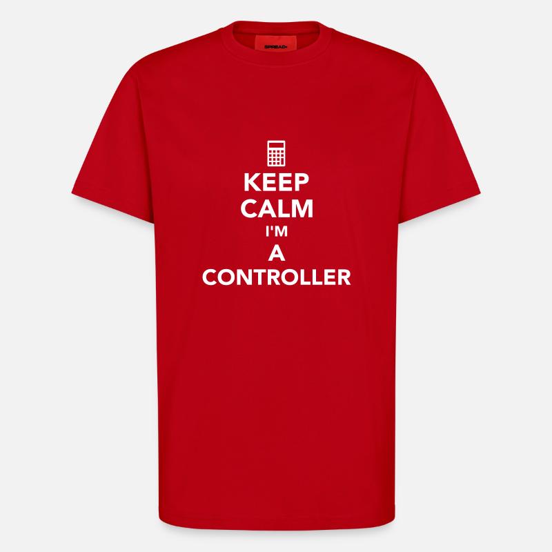 Keep calm I’m a controller - T-Shirt - made by SPREAD - red