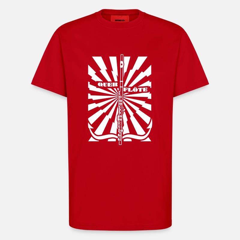 Love Querflöte - T-Shirt - made by SPREAD - Rot