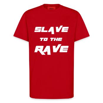 Slave To The Rave - T-Shirt - made by SPREAD - Rot - Vorne - Alina (178cm) & Michal (187cm)