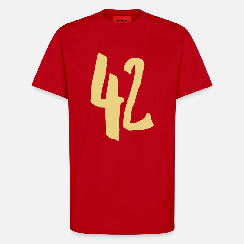 42 - Number - VECTOR - T-Shirt - made by SPREAD - red
