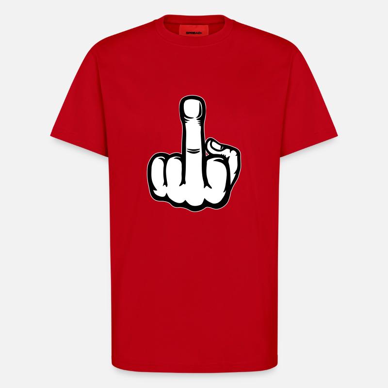 Middle Finger Hand Icon - T-Shirt - made by SPREAD - red