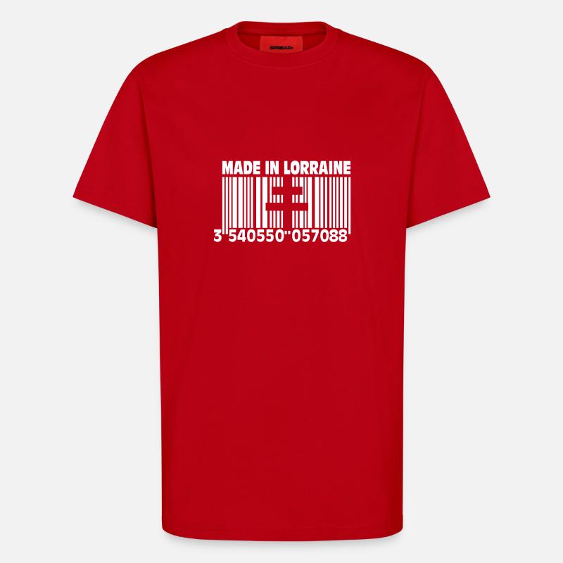 Made in Lorraine II - T-shirt bio décontracté fabriqué en UE - rouge