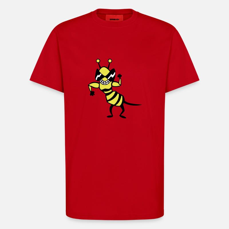 Wespe - Biene - T-Shirt - made by SPREAD - Rot
