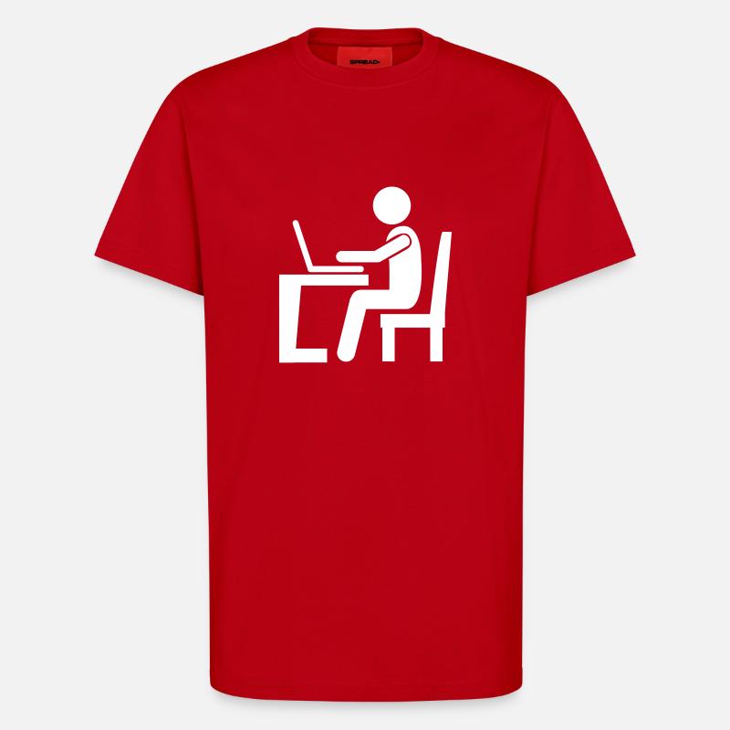 Arbeit Büro - T-Shirt - made by SPREAD - Rot