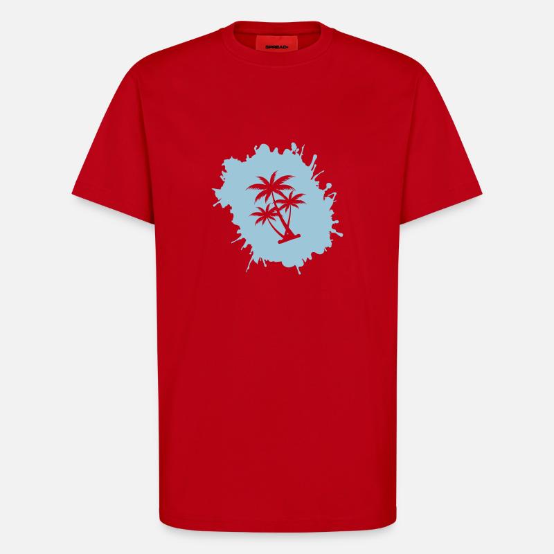 Palm Tree Blobs 2 - T-Shirt - made by SPREAD - red