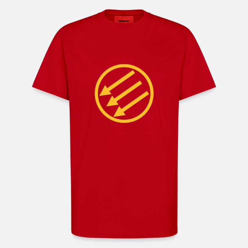 Drehen von Pfeile - T-Shirt - made by SPREAD - Rot