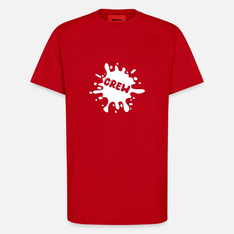 crew klecks splatter - T-Shirt - made by SPREAD - Rot