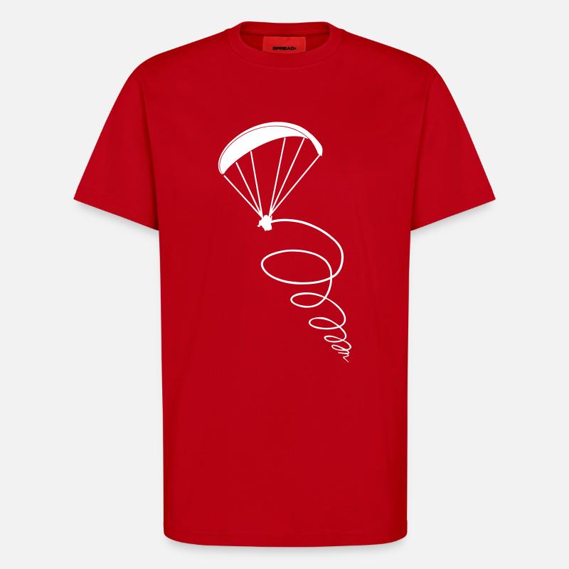 Paragliding thermic gift pilot - T-Shirt - made by SPREAD - red