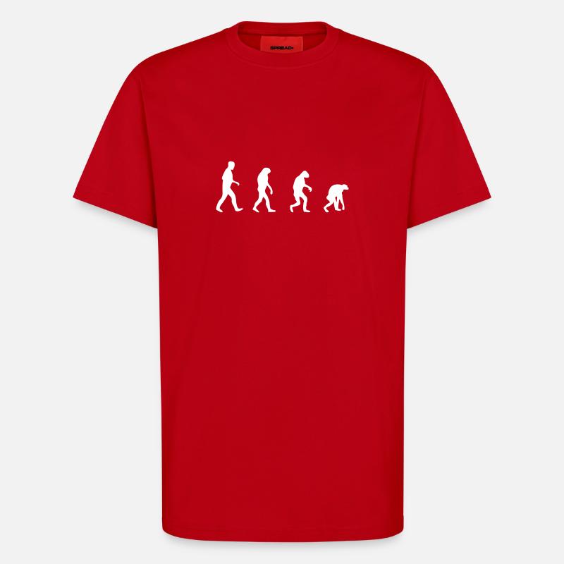 evolution backwards - T-Shirt - made by SPREAD - red