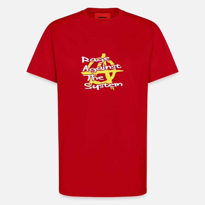 Anarchy__V007 - T-shirt bio décontracté fabriqué en UE - rouge