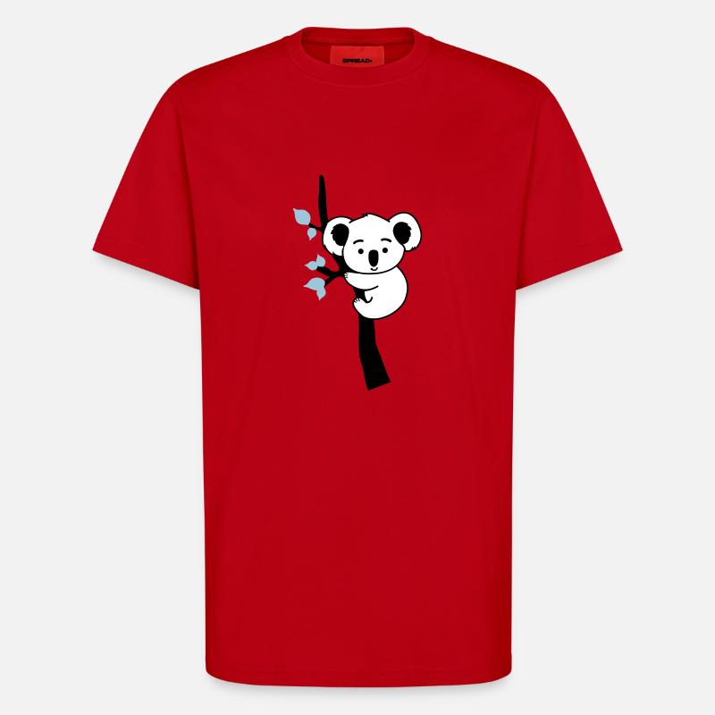 Koala Bear Comic Tree - T-Shirt - made by SPREAD - red