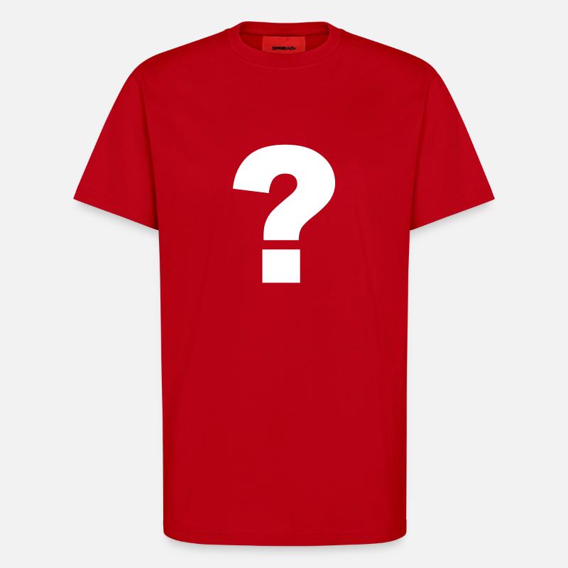 Point d'interrogation - T-shirt bio décontracté fabriqué en UE - rouge