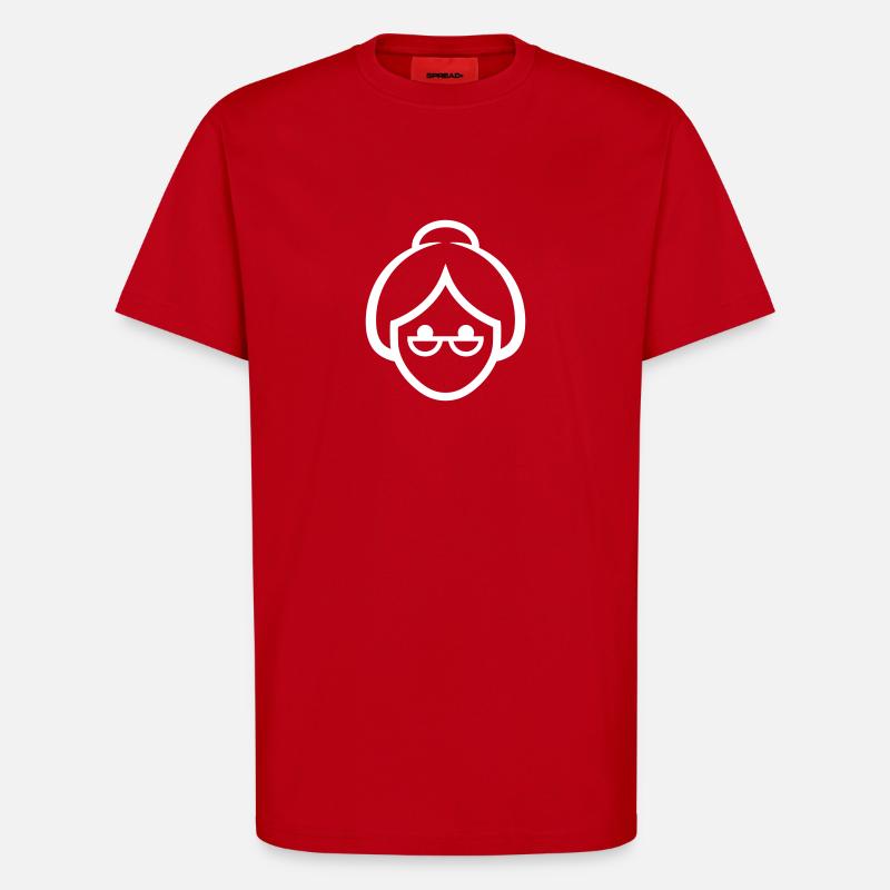 Gesicht einer Großmutter - T-Shirt - made by SPREAD - Rot