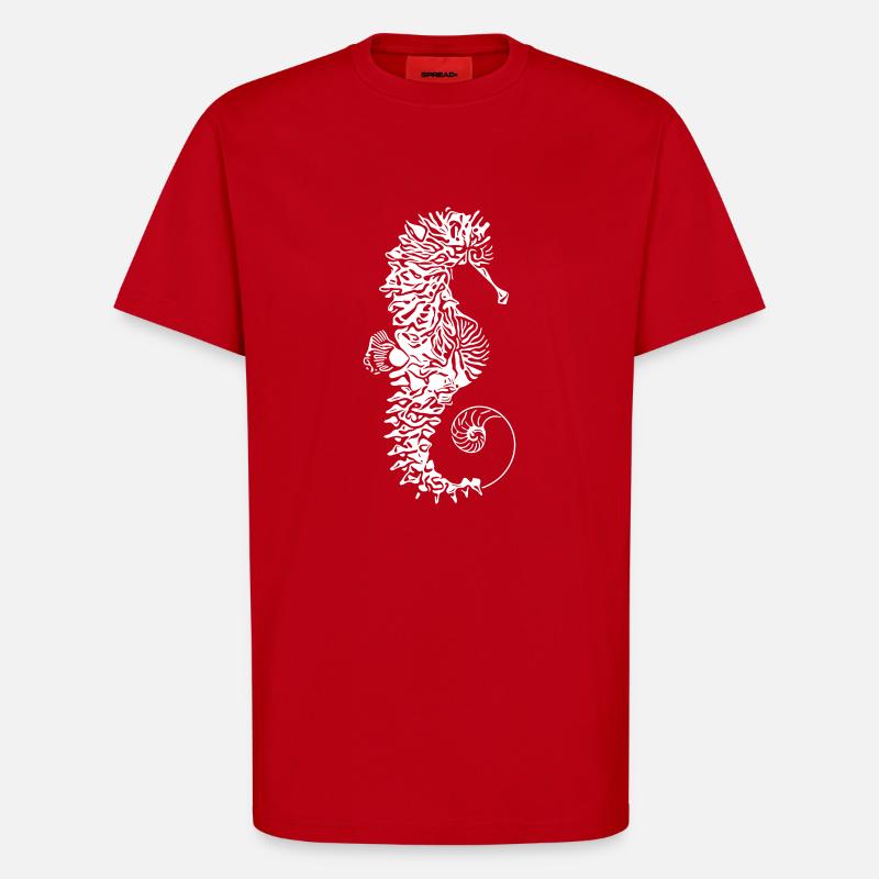 Seepferd - T-Shirt - made by SPREAD - Rot