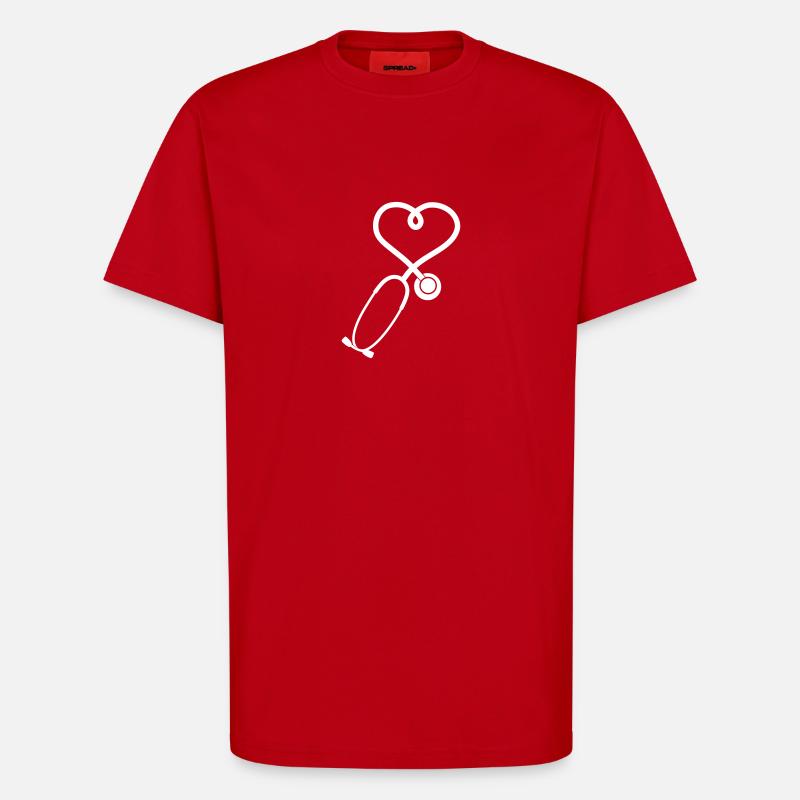 Stethoskop_2_sp7 - T-Shirt - made by SPREAD - Rot