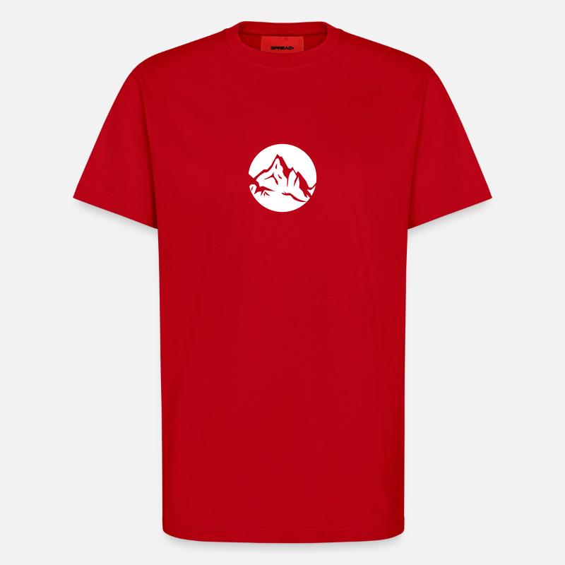 Berge Icon 1c - T-Shirt - made by SPREAD - Rot
