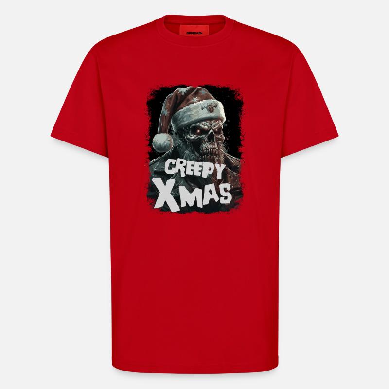 Zombie mit Weihnachtsmütze - T-Shirt - made by SPREAD - Rot