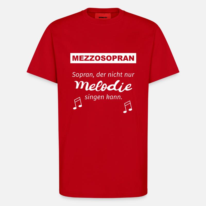 Mezzosopran Musik - T-Shirt - made by SPREAD - Rot