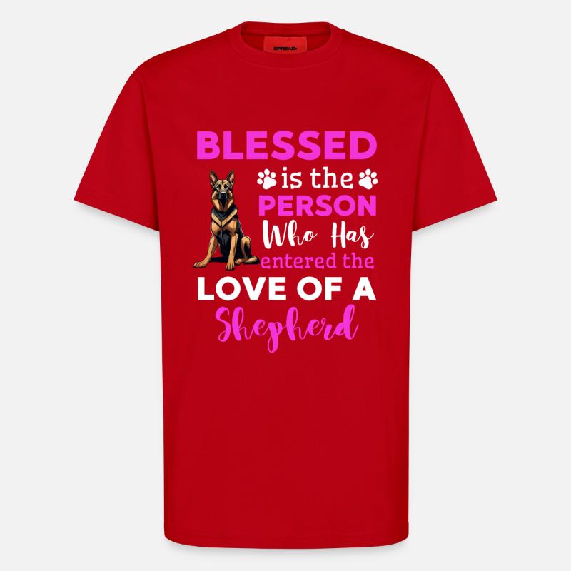 Deutscher Schäferhund Hunde Spruch - T-Shirt - made by SPREAD - Rot