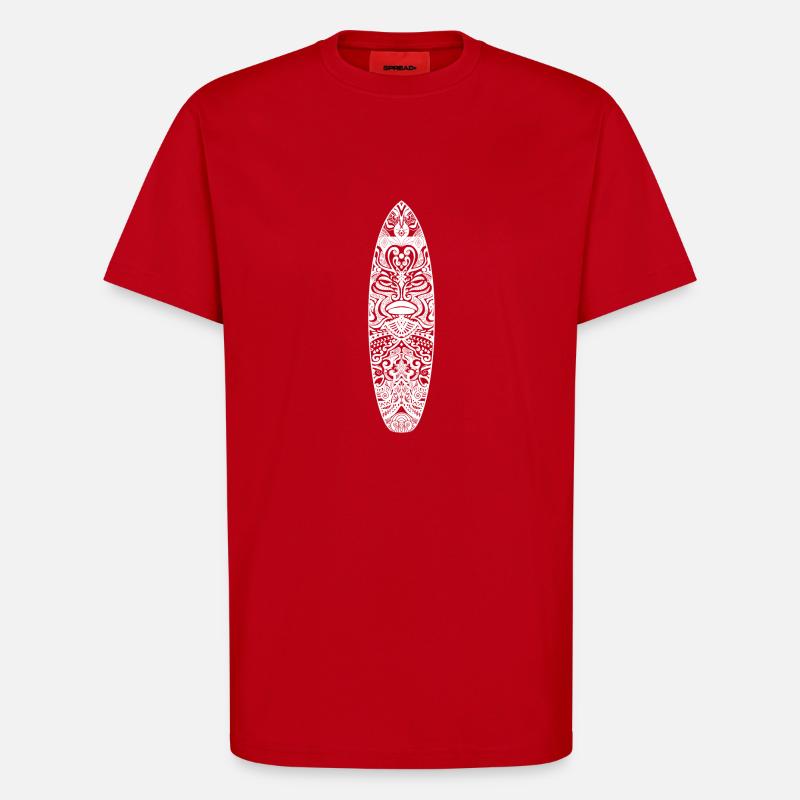 Maori Surf (weiße Version) - T-Shirt - made by SPREAD - Rot