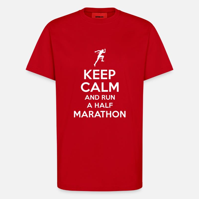 Marathon Spruch Keep Calm - T-Shirt - made by SPREAD - Rot