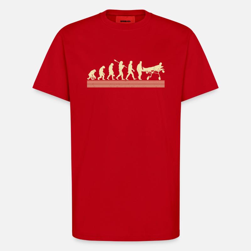 Sanitäter-evolution - T-Shirt - made by SPREAD - Rot