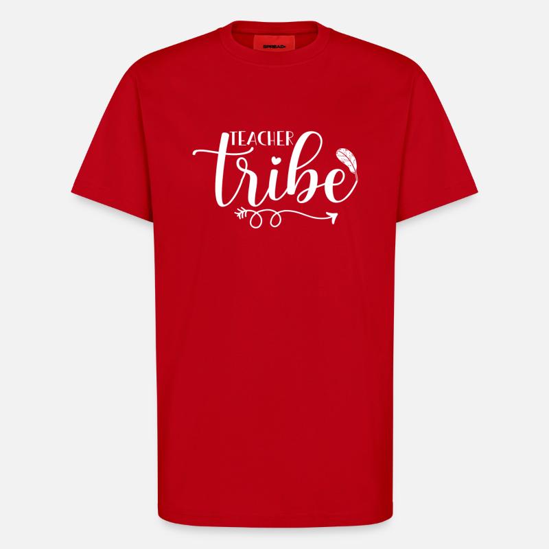 Conception de groupes d’enseignants - T-shirt bio décontracté fabriqué en UE - rouge