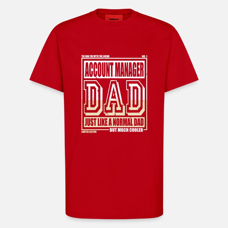 Buchhalter Papa Geschenk - T-Shirt - made by SPREAD - Rot
