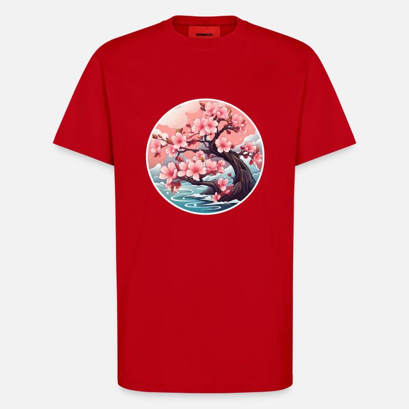Kirschblütenbaum - T-Shirt - made by SPREAD - Rot