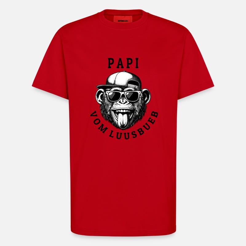 LUUSBUEBE PAPI - Cool Monkey - T-Shirt - made by SPREAD - red