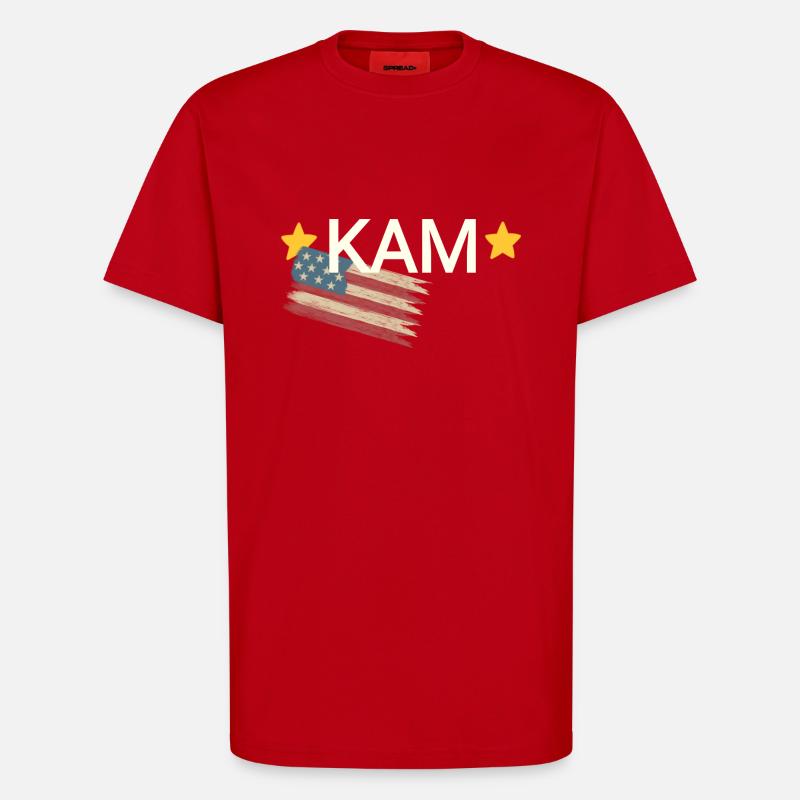 Nom d’animal Kam Kamala - T-shirt bio décontracté fabriqué en UE - rouge