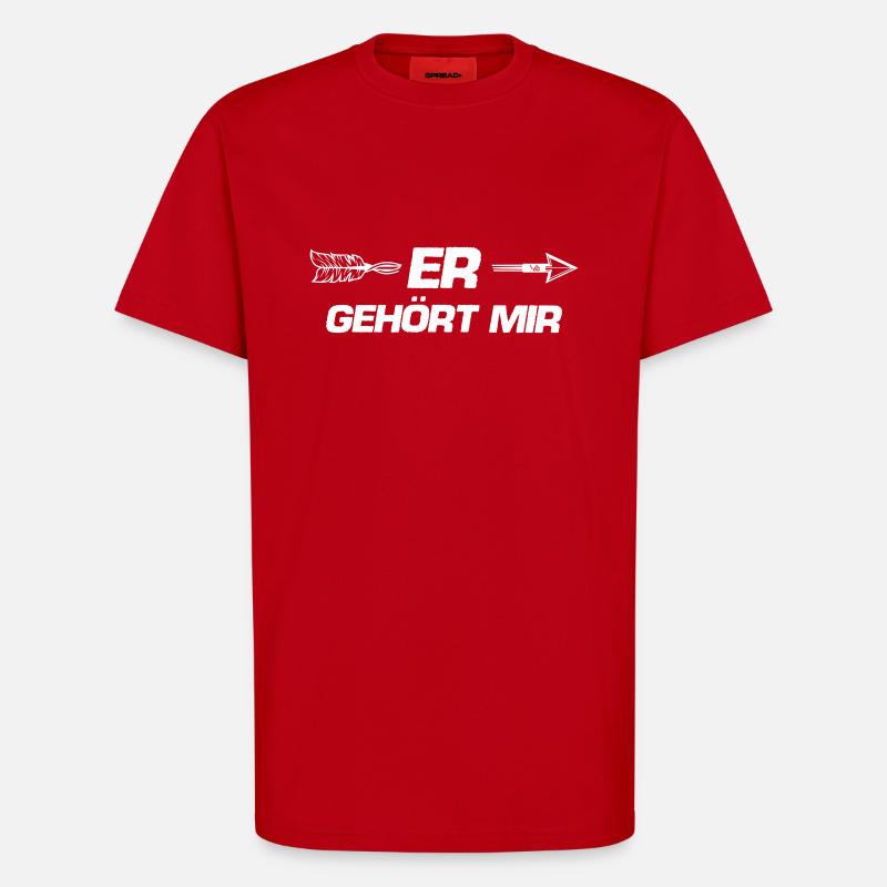 Il est à moi - T-shirt bio décontracté fabriqué en UE - rouge