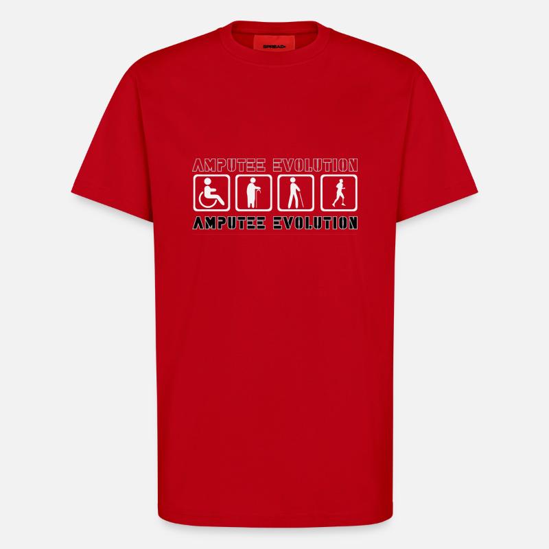 Amputee Evolution - T-Shirt - made by SPREAD - Rot