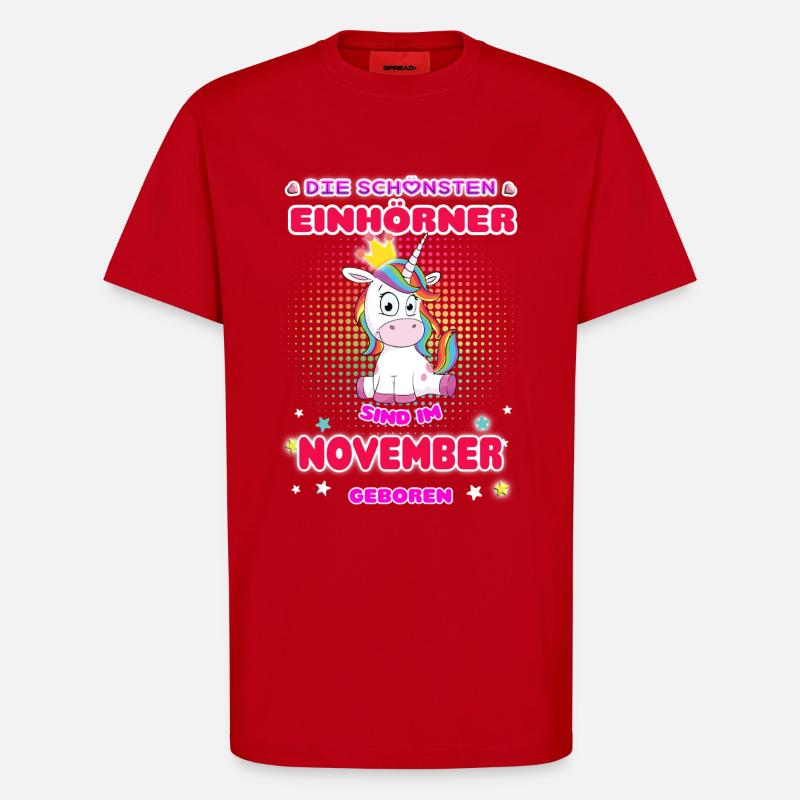 November Einhorn - T-Shirt - made by SPREAD - Rot