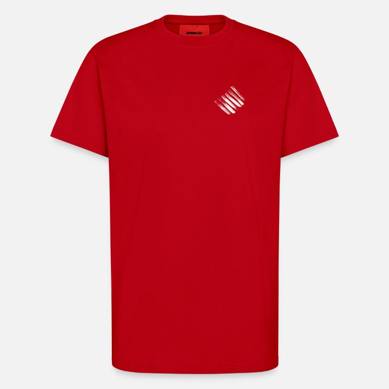 Streifen Muster Design - T-Shirt - made by SPREAD - Rot