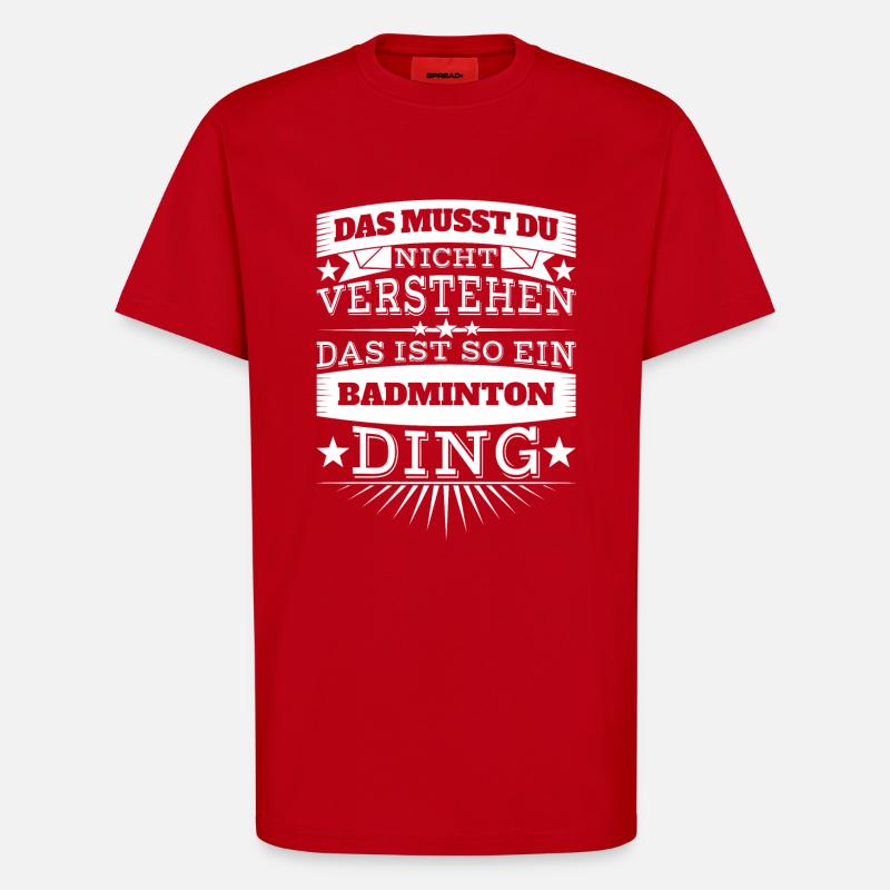 Badminton Ding - T-Shirt - made by SPREAD - Rot