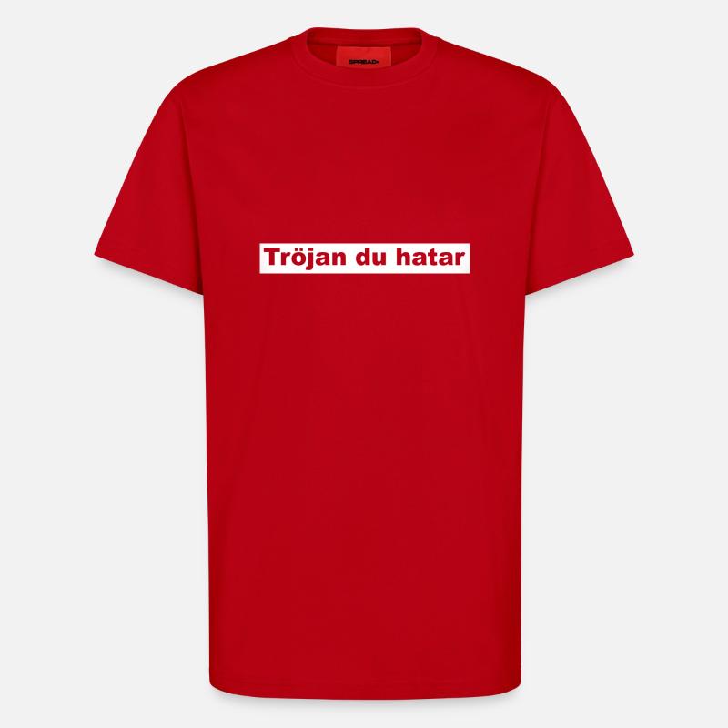 Pull vous détestez - T-shirt bio décontracté fabriqué en UE - rouge