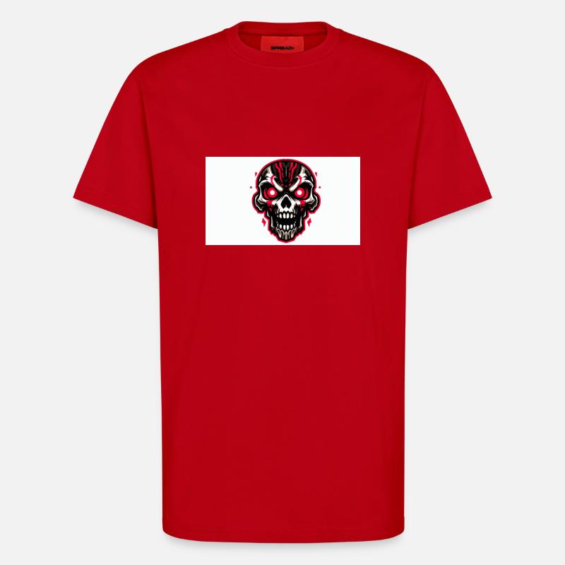 Animierter Schädel - T-Shirt - made by SPREAD - Rot