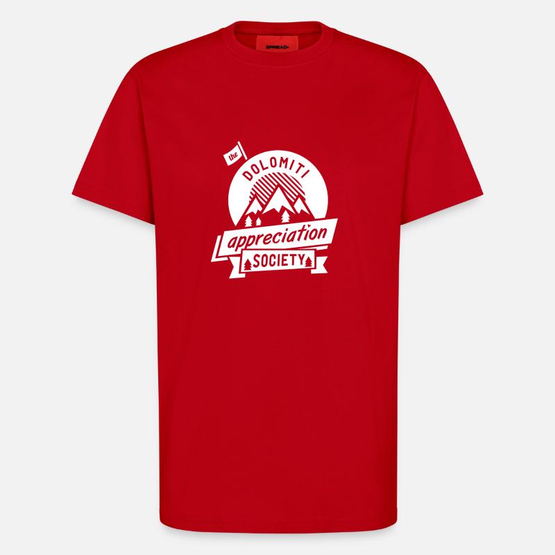 Dolomite Appreciation white - T-Shirt - made by SPREAD - red