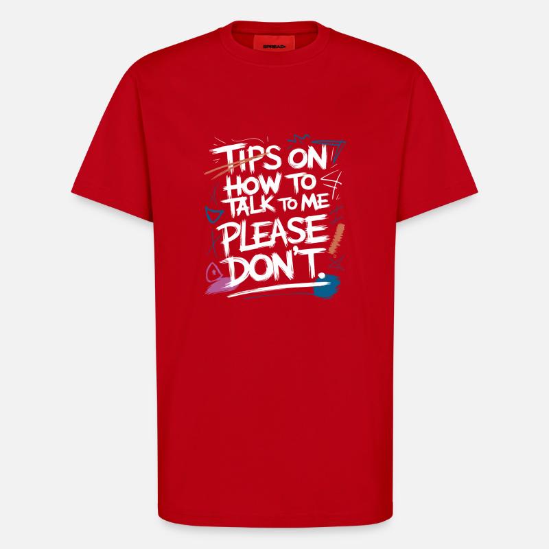 Introvertiert und Gesprächsfrei - T-Shirt - made by SPREAD - Rot