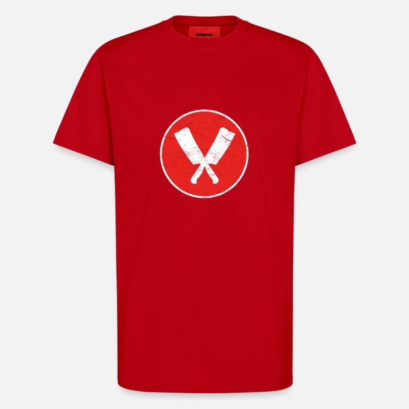 Geschenk metzger fleischer - T-Shirt - made by SPREAD - Rot