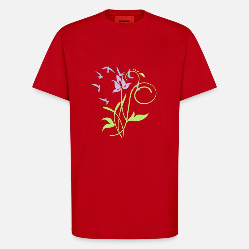 Orchidee / orchid (2c) - T-Shirt - made by SPREAD - Rot