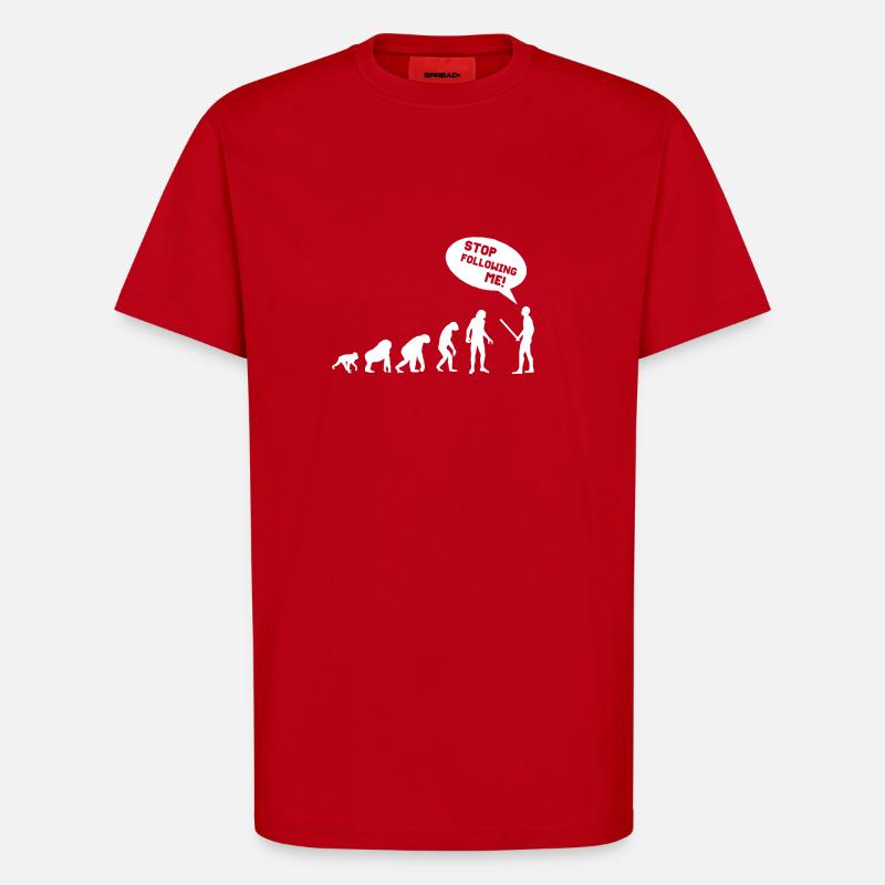EVOLUTION - Organic Relaxed T-shirt Made in EU - röd